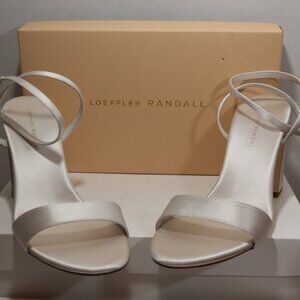 Loeffler RANDALL   Malia Cream Curved−Heel Sandal